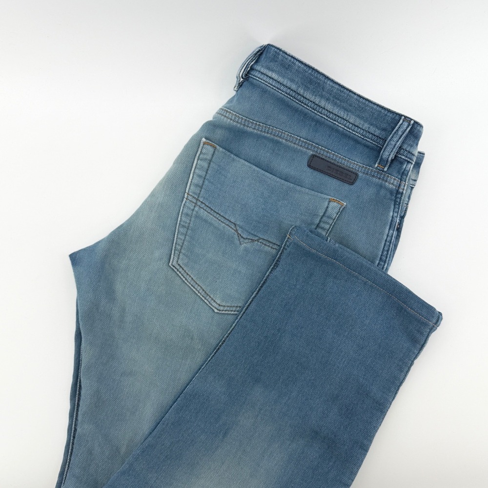 Diesel Tepphar JoggJeans Mens 34 Slim Fit Light Wash Denim Sweatpants Hybrid